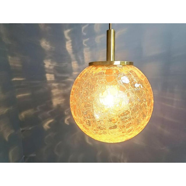 1960s Globe Pendant Light with Glass by Glashutte Limburg, 1960s For Sale - Image 5 of 11