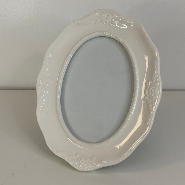 Vintage Art Nouveau Ceramic Oval Table Top Picture Frame Chairish