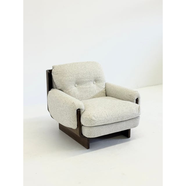 Beige Mid-Century Italian Brutalist Lounge Chair, 1970s For Sale - Image 8 of 16