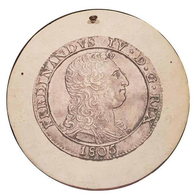 Low Relief of Ferdinando IV Borbone, 19th Century, Wax on Wood, Framed For Sale - Image 3 of 3