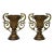 Vintage Contemporary Classical Urn Amphora Decorative Bronze Effect Planters - a Pair For Sale