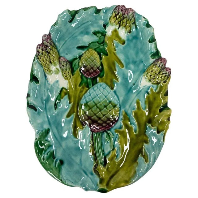Ceramic Art Nouveau Barbotine Centerpiece, France, 1900s For Sale - Image 7 of 7