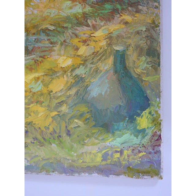 Late 20th Century Late 20th Century Robert Longley Impressionist Cottage Garden Painting For Sale - Image 5 of 8