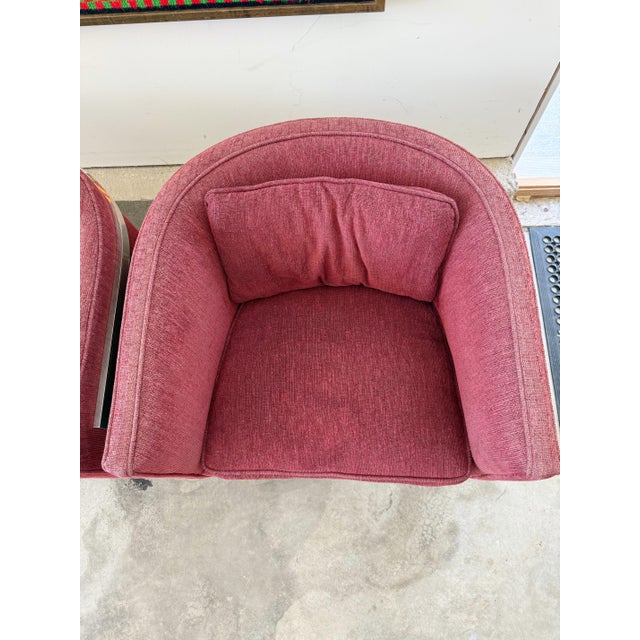 1970’s in the Style of Harvey Probber - A Pair of Chrome 3 Legged Arm Chairs For Sale In Denver - Image 6 of 8