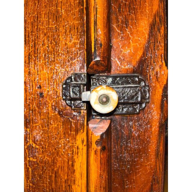 Victorian Late 19th Century Antique Oak 3 Piece Corner Cupboard For Sale - Image 3 of 9