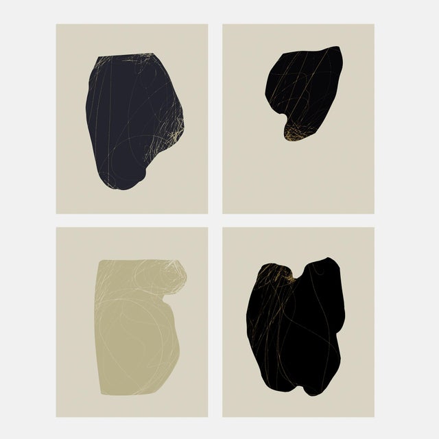 Contemporary Abstract Figure Giclee Prints, Set of 4 For Sale - Image 3 of 3