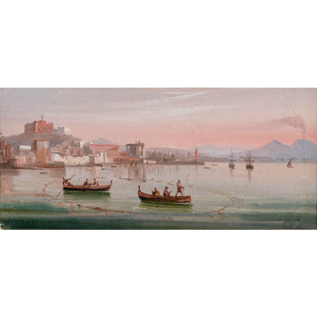 Ippolito Caffi, Italian Landscape, 1840, Gouache For Sale - Image 7 of 7