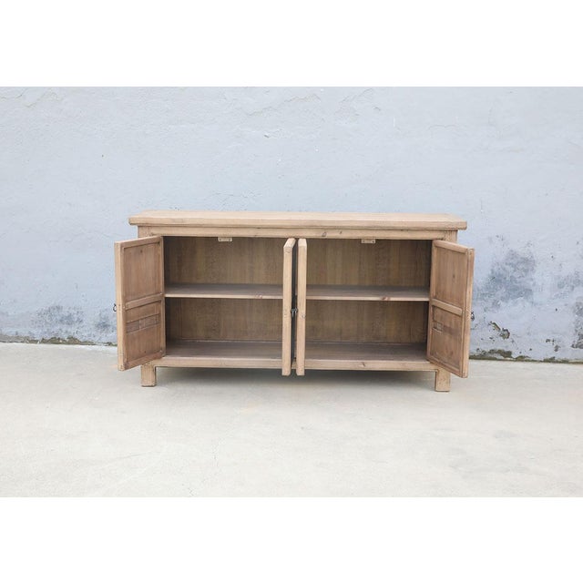 1900 - 1909 Antique Chinese Pine Cabinet For Sale - Image 5 of 5