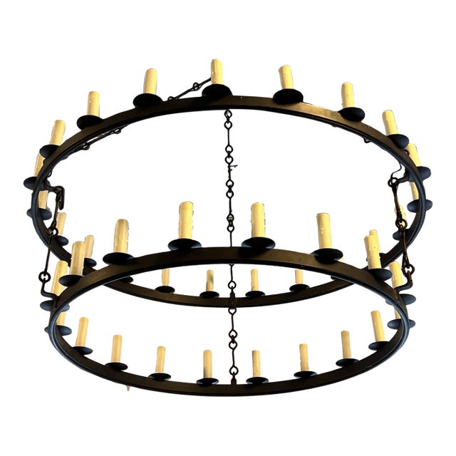 Paul Ferrante 2 Tier Chandelier For Sale