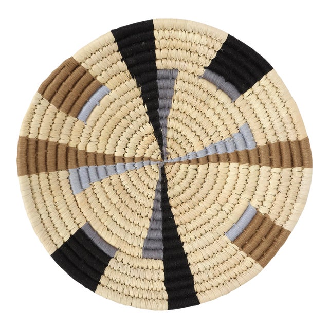 Grey Mix Seagrass Wall Basket, Small For Sale