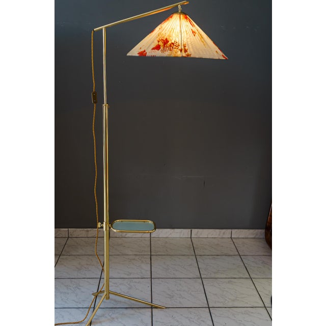 Hight Adjustable Floor Lamp with Adjustable Shelf, Vienna, 1950s For Sale - Image 17 of 18