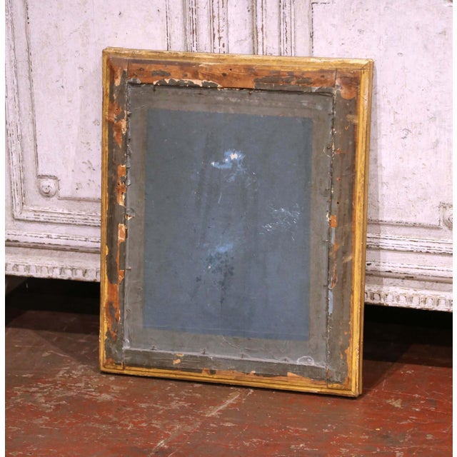 Wood 19th Century French Equestrian Portrait of Lady With Horse & Dog in Carved Frame For Sale - Image 7 of 7