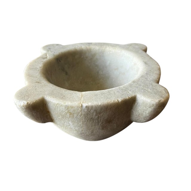 White Antique French Marble Apothecary Mortar C. 1880–1900 For Sale - Image 8 of 8