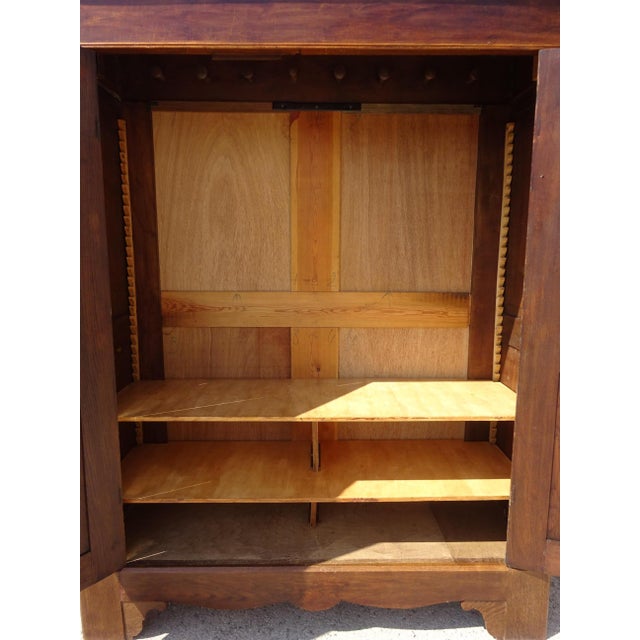 Large Parisian Oak Wardrobe For Sale - Image 13 of 18