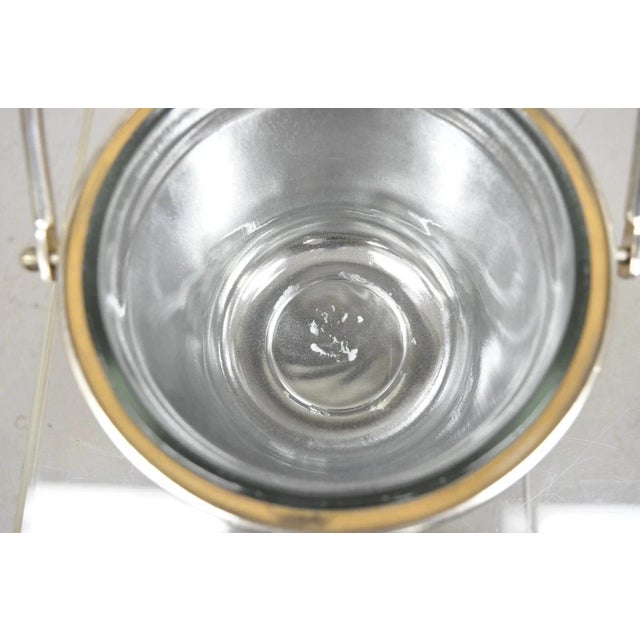 Silver Vintage Wallace Mid Century Modern Silver Plated Glass Lined Hinged Ice Bucket For Sale - Image 8 of 11