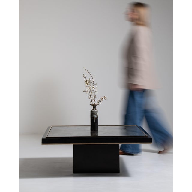 Signed Églomisé Glass-Top Coffee Table, Antique, Italy, Mid 20th Century For Sale In Greensboro - Image 6 of 16