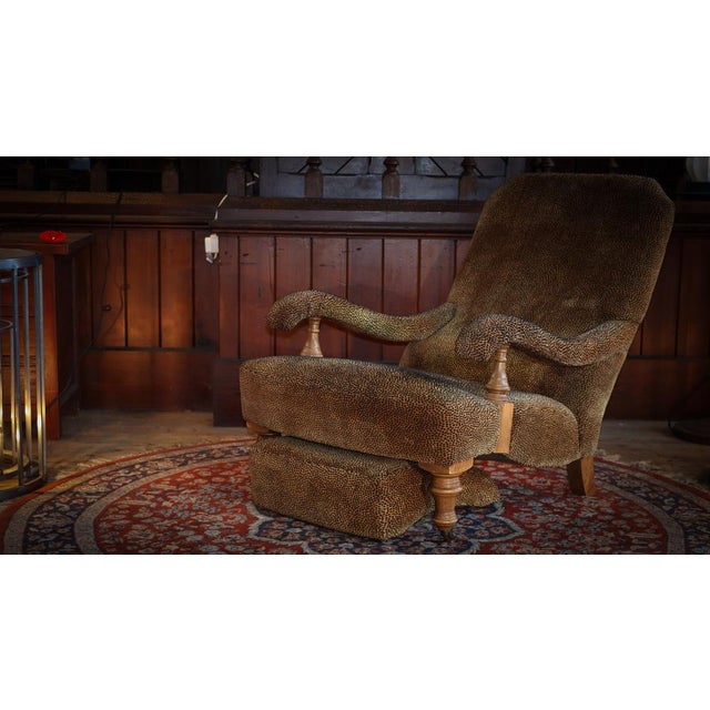 Set of Lounge Chair and Ottoman in Velvet, 2010s For Sale - Image 9 of 18