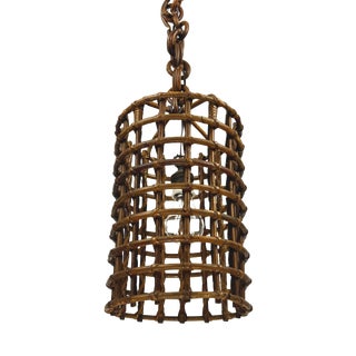 Bamboo Tube Pendant Lamp, 1960s For Sale