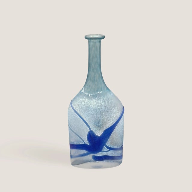 Blue Glass Galaxy Vase by Bertil Vallien for Kosta Boda, Sweden, 1980s For Sale - Image 6 of 16