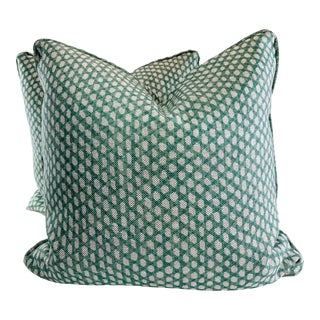 Fermoie "Wicker" in Color N-098 22" Pillows-A Pair For Sale
