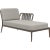 Ribbons bronze left chaise longue by mowee. Dimensions: d80 x w155 x h81 cm. Material: aluminum, upholstery. Weight: 28 kg...