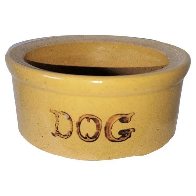 Stoneware Pottery Small Dog Bowl For Sale In Los Angeles - Image 6 of 6