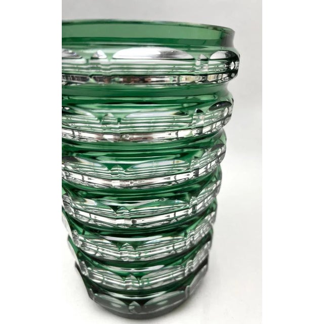 Art Deco Crystal Vase from Val Saint Lambert, 1950s For Sale - Image 4 of 9