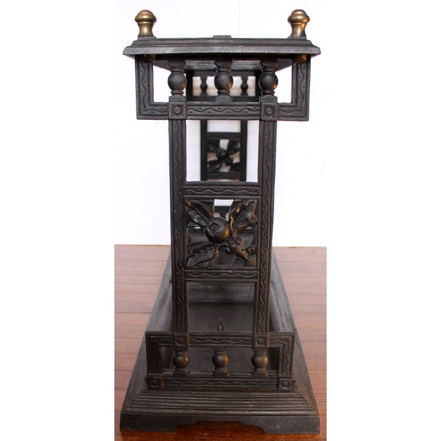 Late 19th Century English Arts & Crafts Cast Iron Stick & Umbrella Stand For Sale - Image 4 of 7
