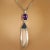 Traditional Amethyst & Crystal Pendant For Sale - Image 3 of 4