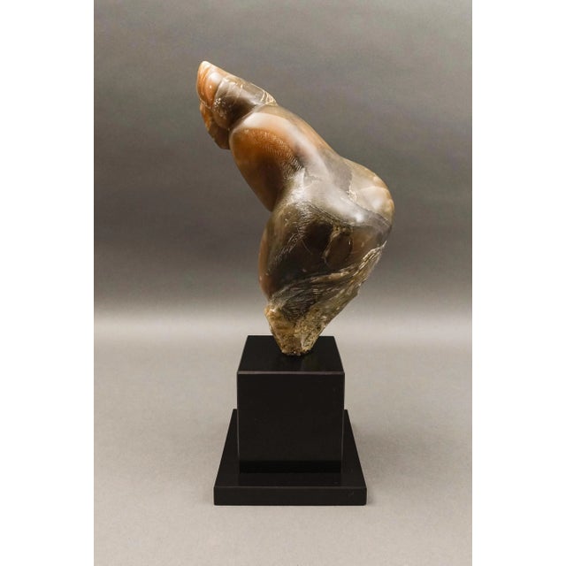 Brown Mid 20th Century Lorrie Goulet, Signed Carved Stone Figurine Statue Sculpture For Sale - Image 8 of 8