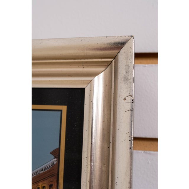 Mt Vernon Place Eglomise Panel Top Mirror For Sale - Image 4 of 9