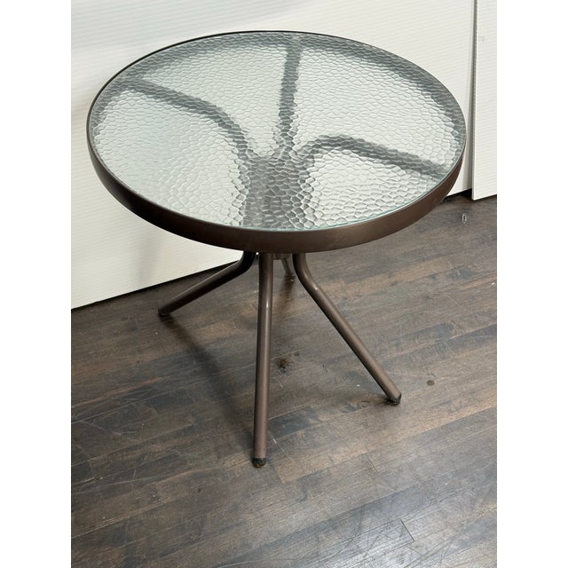 Late 20th Century Brown Jordan Outdoor Bistro Table For Sale - Image 5 of 12