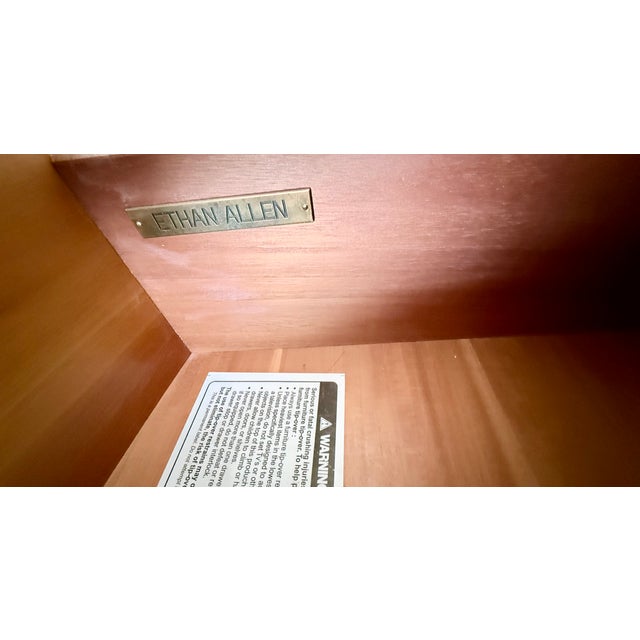 2010s Ethan Allen White Bow Front Dresser With Ring Pull Hardware For Sale - Image 5 of 6