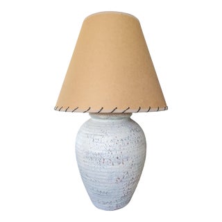 Vintage Terra Cotta Pottery Urn Lamp For Sale