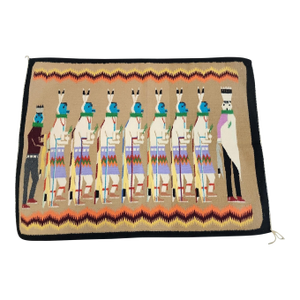 Antique Native American Arts & Crafts Style Yei-Be-Chei Tapestry