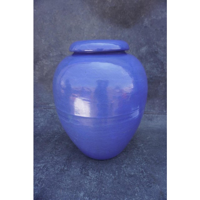 Ceramic Early 20th Century Cobalt Blue Bauer Oil Jar For Sale - Image 7 of 7