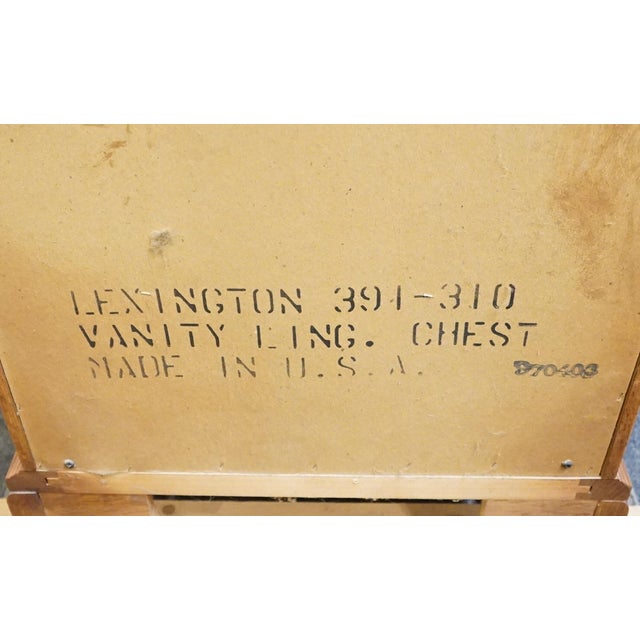 Lexington Furniture Victorian Sampler Quarter Sawn Oak 24" Lingerie Chest W. Vanity Mirror 391-3102 For Sale - Image 13 of 15