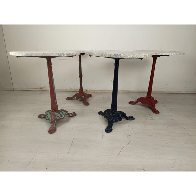 Marble Bistro Side Tables, Set of 4 For Sale - Image 3 of 18