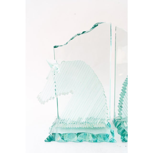 Glass Horse Head Bookends, Vienna, Austria, 1970s, Set of 2 For Sale - Image 14 of 18
