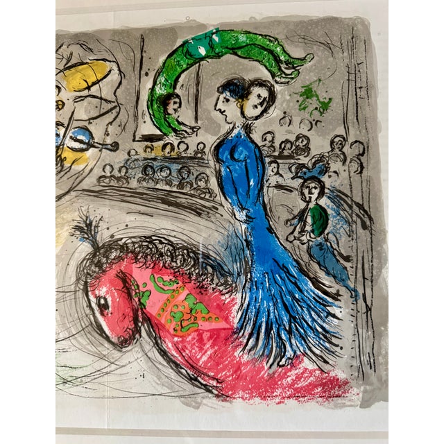 Marc Chagall Marc Chagall Soleil Au Cheval Rouge Lithograph 1979, Framed For Sale - Image 4 of 4
