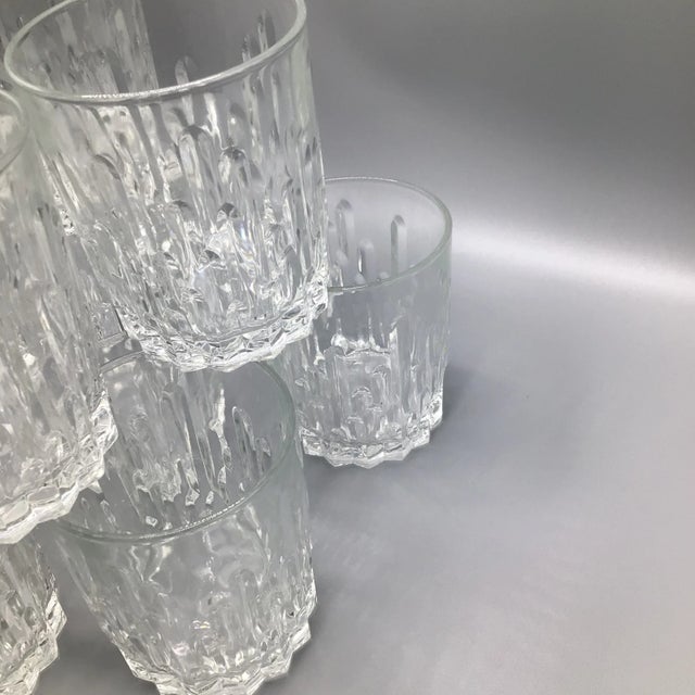 Rare Vintage Italian Crystal Lowball Glasses With Vertical Cut Drip Lines-Set of 11 For Sale - Image 10 of 13