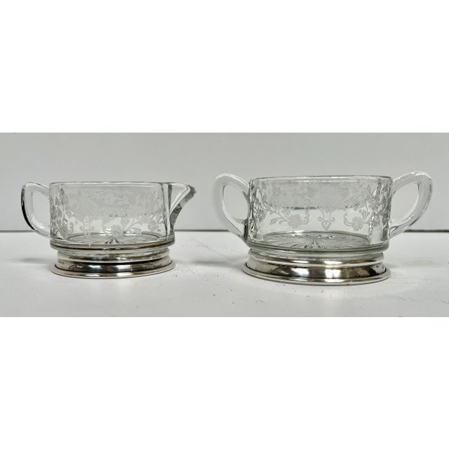Transparent Vintage Duncan & Miller First Love Sugar and Creamer For Sale - Image 8 of 12