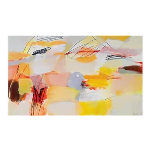 Contemporary Abstract Acrylic on Canvas Painting “Sonnenbogen” by Andreas Durrer