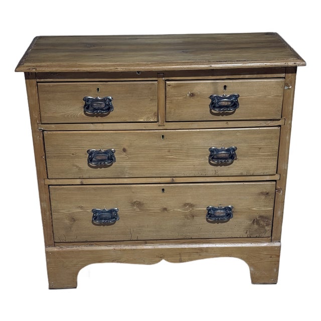 Antique Pine Two Over Two Drawers - Chest of Drawers From England For Sale