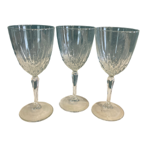 Vintage Cristal D’arques Wine Glasses- Set of 3