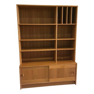 Vintage Domino Mobler Teak Bookcase Cabinet For Sale