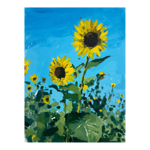 Sunflowers, Contemporary Floral Painting by Matt Higgins