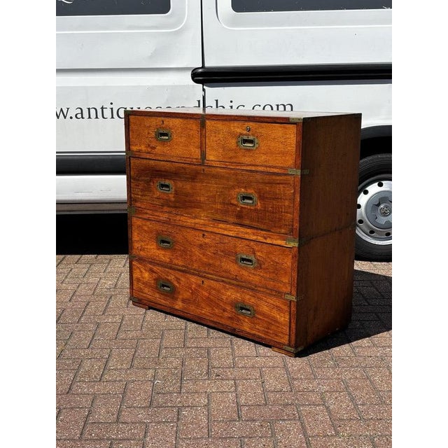 Brass Bound Campaign Chest For Sale - Image 12 of 13
