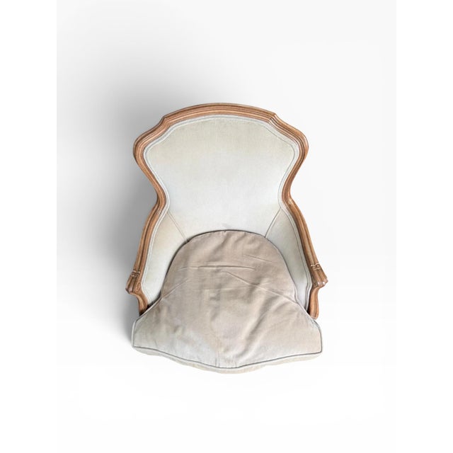 Wood Pair of 1980s Meyer Gunther Martini French Provincial Louis XV Style Bergère Chairs in Beige Velvet For Sale - Image 7 of 16