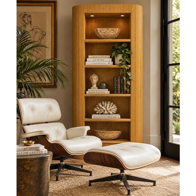 Wood 1970s Italian Modern Pencil Bamboo Bookshelf / Display Cabinet For Sale - Image 7 of 7